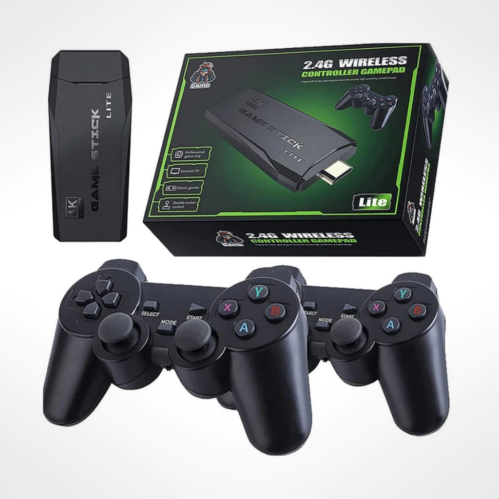Consola Game Stick - 20.000 Juegos Retro + 2 Joysticks Inalámbricos