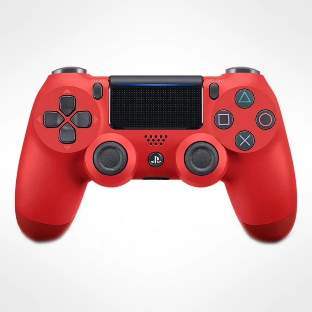 Joystick Inalámbrico para PS4 Rojo | Bluetooth | Vibración Dual Shock | Touchpad y Parlante
