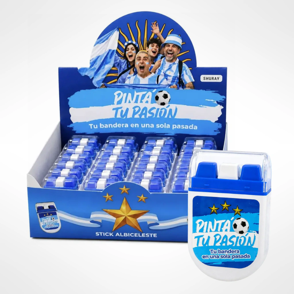 Maquillaje Facial Argentina Stick Crayón Bandera Pinta Tu Pasión
