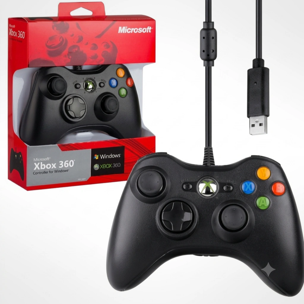 Joystick Controller Para Xbox 360 y PC Windows Con Cable USB Plug & Play