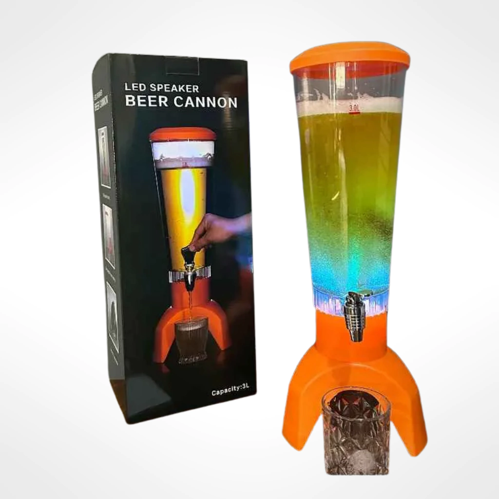 Dispensador De Cerveza/Bebidas 3 Litros | Con Parlante Bluetooth + Luces LED | Torre Tipo Jirafa