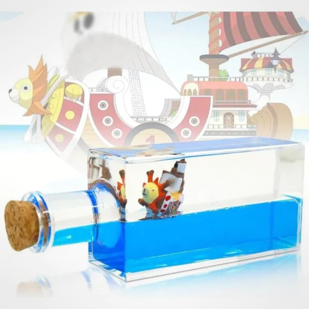 Barco One Piece Insumergible Thousand Sunny | Adorno Fluido Luffy | Figura Anime Coleccionable Anti Estrés