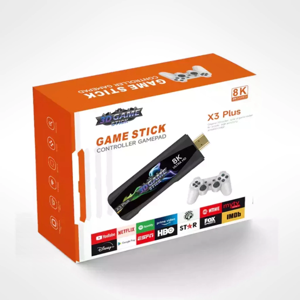 Consola Game Stick X3 Plus 2 en 1 | 36.000 Juegos Retro + TV Box | Magis TV Instalado | 4K Ultra HD