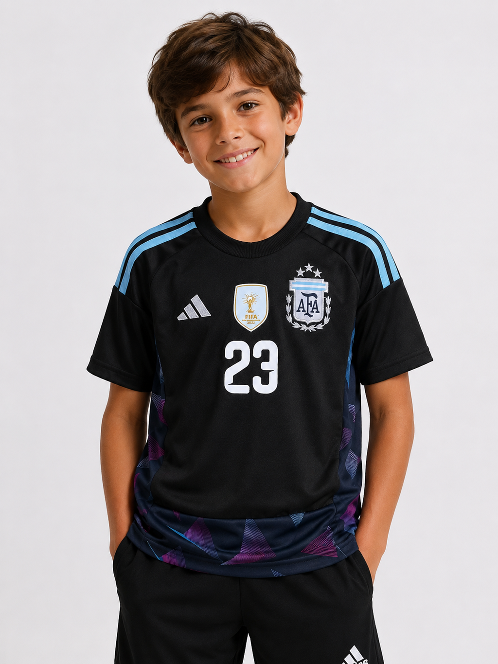 Camiseta Dibu Martinez Niños Arquero Argentina Negra 23